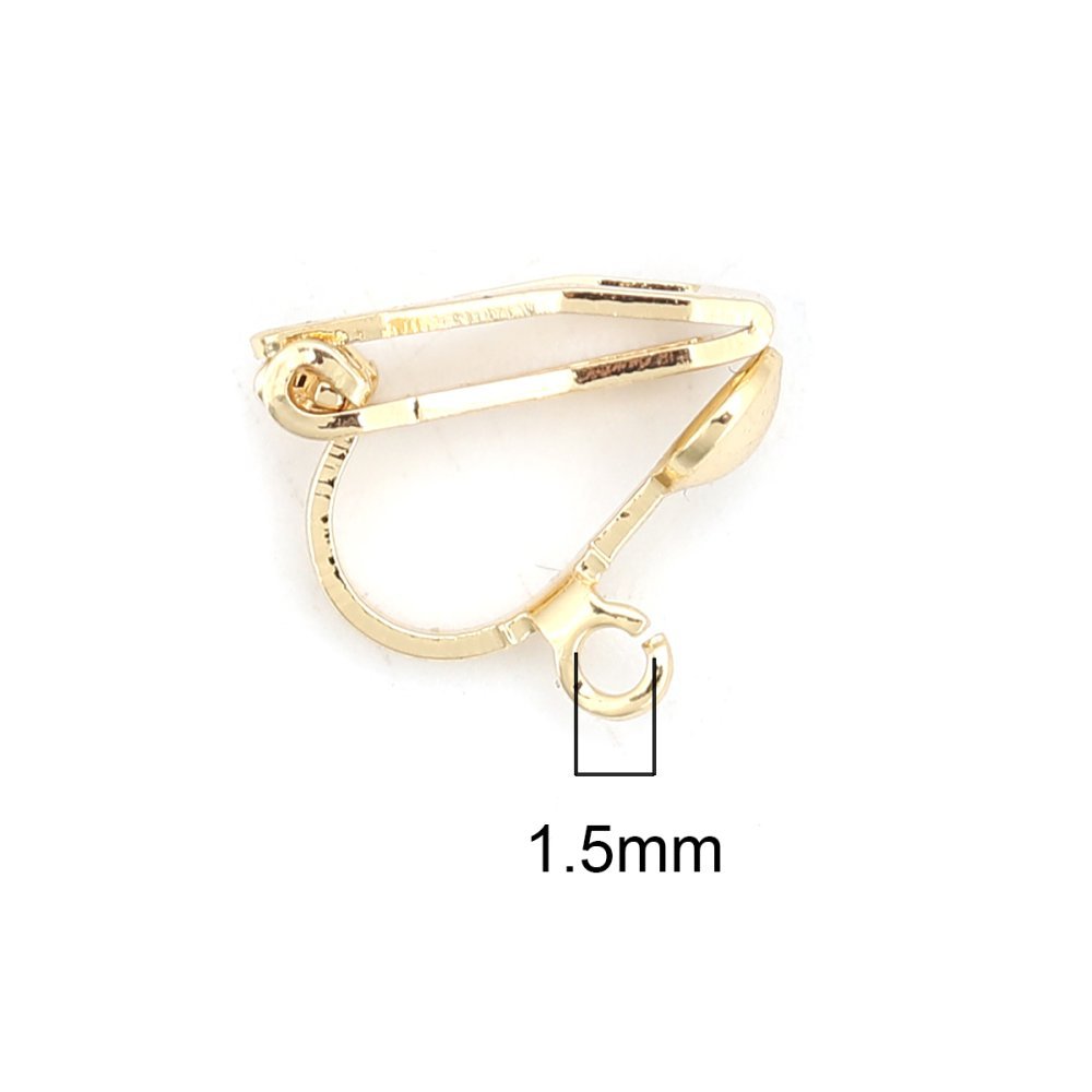 Support Earring Clip copper plated 18K Gold N°01