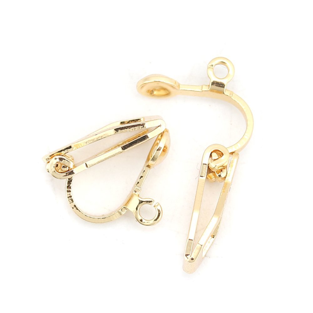 Support Earring Clip copper plated 18K Gold N°01