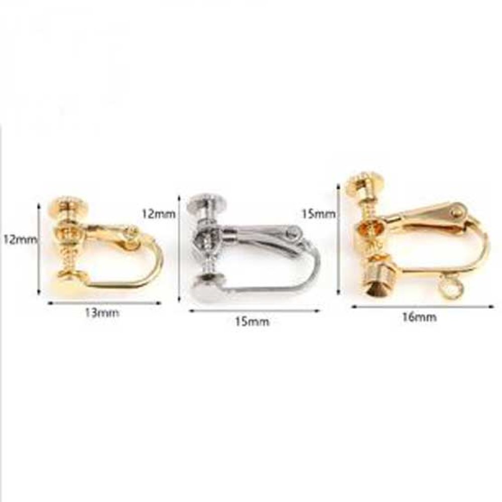 Support Boucle d'oreille Clip réglable Or 18k N°07 x 1 paire doré