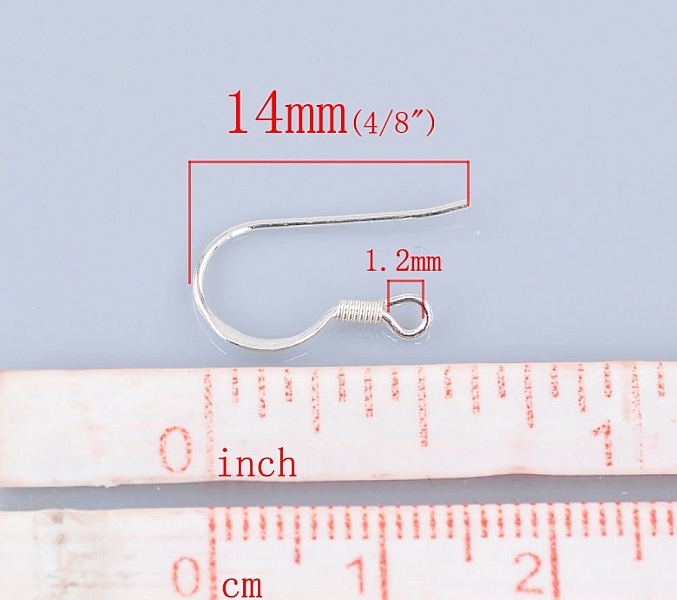 925 silver hook earring holder N&deg;08 x 1 pair