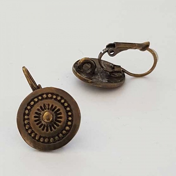 Dormeuse Earring Holder N&deg;116 x 1 Pair Bronze