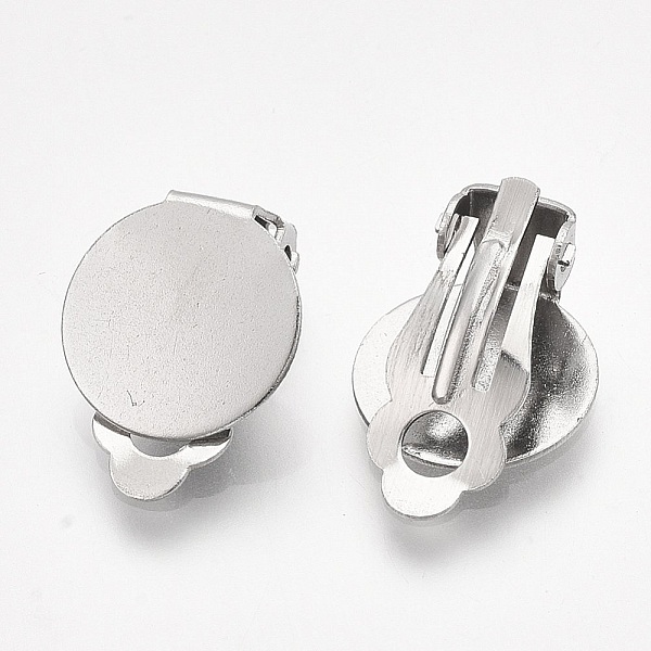 Earring Holder Clips Silver Stainless Steel Plate N&deg;02