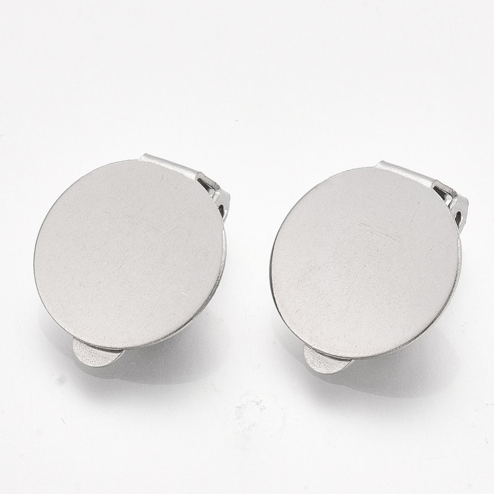 Earring Holder Clips Silver Stainless Steel Plate N°01
