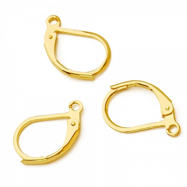 Support Boucle d'oreille Dormeuse Inoxydable N&deg;02 Dor&eacute;