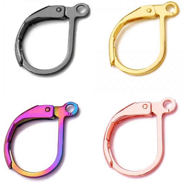 Support Boucle d'oreille Dormeuse Inoxydable N&deg;02 Dor&eacute; Ros&eacute;