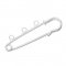 Support Brooch Pin Silver plated 3 rings 50x15 mm N°002-par1 