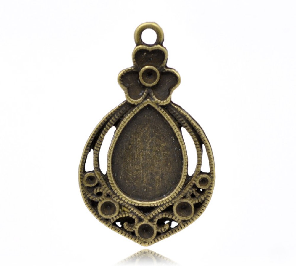 Support Cabochon Goutte N°02 Bronze