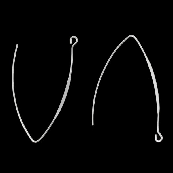 Silver Furcula style earring holder N&deg;01 x 10 pairs