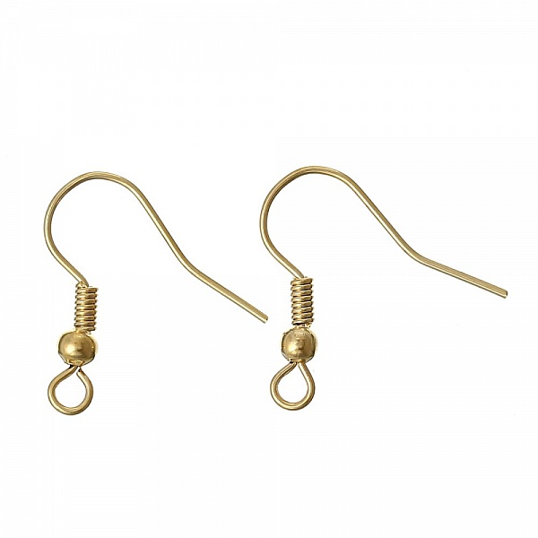 Earring holder N&deg;24 18 K gold plated hook x 2 pairs