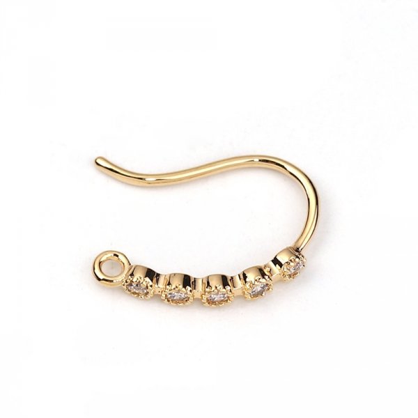 Earring holder N&deg;29 Gold plated hook and Strass