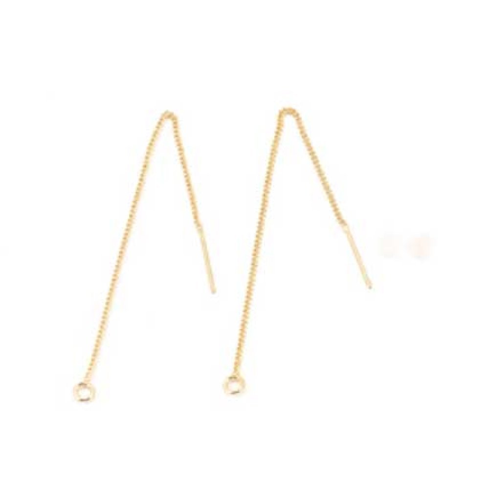 Earring holder N°27-02 18K gold plated chain