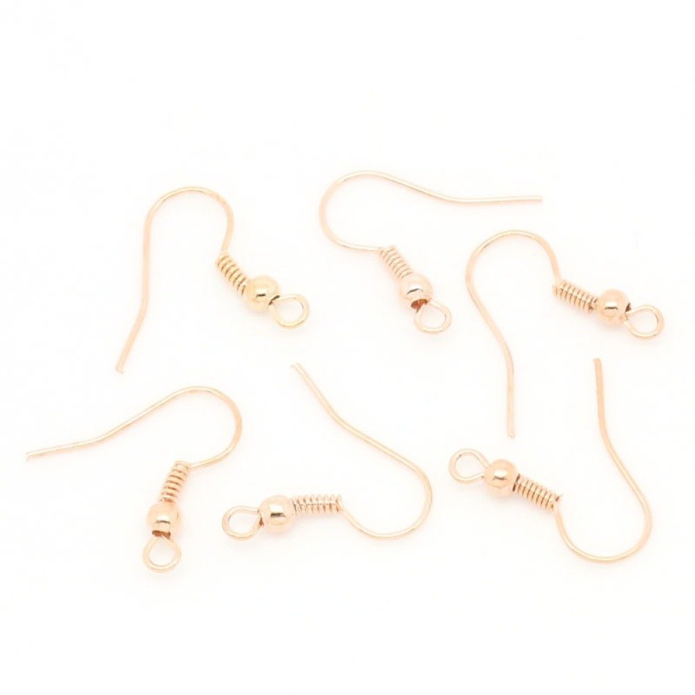 Earring holder N°15 Pink gold hook x 5 pairs.