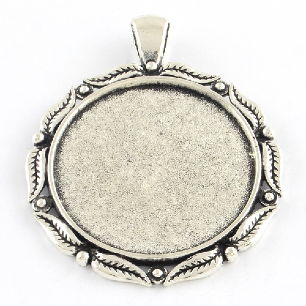 Support cabochon de 30 mm argent, pendentif cabochon 11 AS