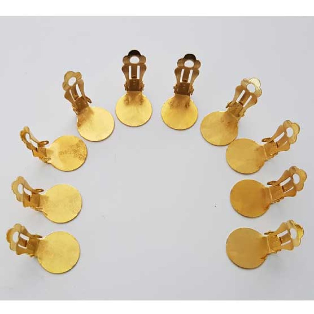 Earring Stands Clips Plateau N°01 2nd Choice x 5 Pairs Gold