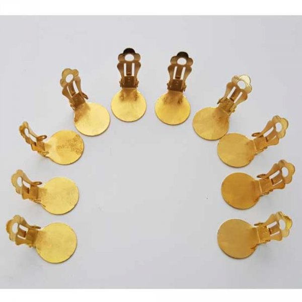 Earring Stands Clips Plateau N&deg;01 2nd Choice x 5 Pairs Gold