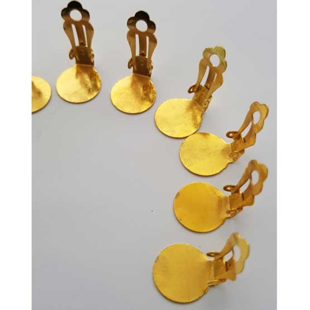 Earring Stands Clips Plateau N°01 2nd Choice x 5 Pairs Gold