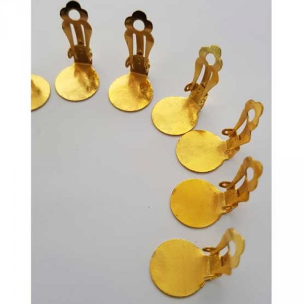 Earring Stands Clips Plateau N&deg;01 2nd Choice x 5 Pairs Gold