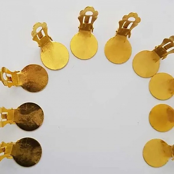 Earring Stands Clips Plateau N&deg;01 2nd Choice x 20 Pairs Gold