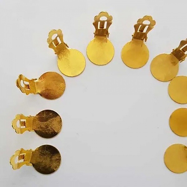 Earring Stands Clips Plateau N&deg;01 2nd Choice x 20 Pairs Gold