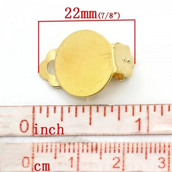 Earring Stands Clips Plateau N&deg;01 2nd Choice x 20 Pairs Gold