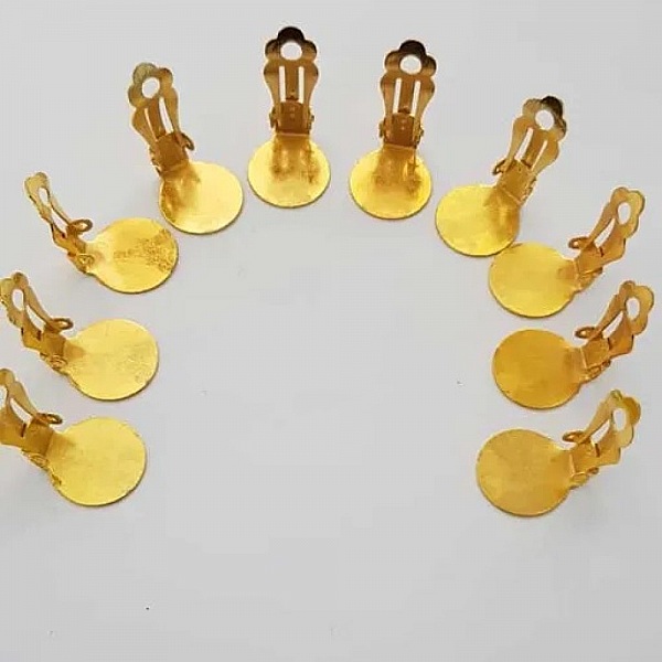 Earring Stands Clips Plateau N&deg;01 2nd Choice x 20 Pairs Gold