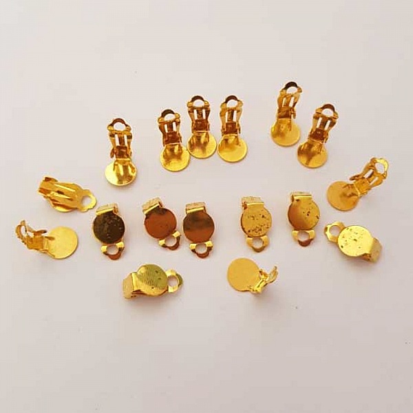 Earring Stands Clips Tray N&deg;04 2nd Choice x 10 Pairs Gold
