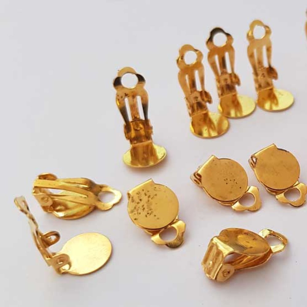 Earring Stands Clips Tray N°04 2nd Choice x 10 Pairs Gold