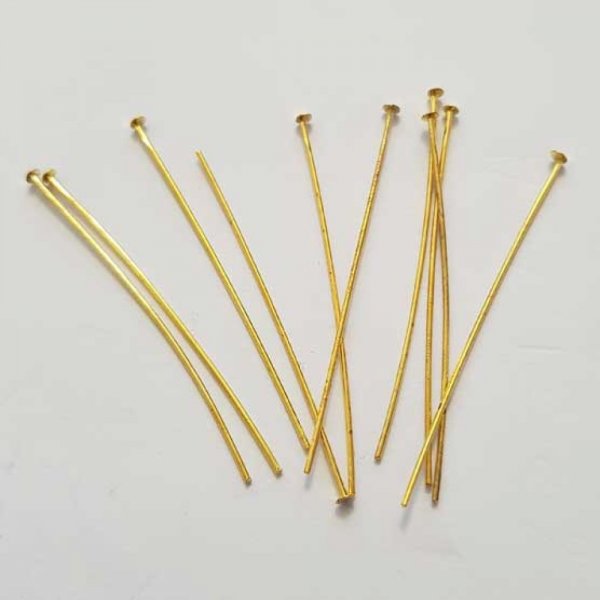 Tige / clou 50mm &agrave; t&ecirc;te plate dor&eacute; x 20 pi&egrave;ces 2&egrave;me choix