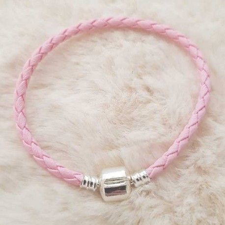 European Clip Bracelet Plain 01 FROM 15 TO 23 CM Pink