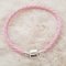 Bracelet European Clip Braided Uni 02 FROM 15 TO 23 CM Pink