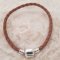 European Clip Bracelet Plain 01 FROM 15 TO 23 CM Brown