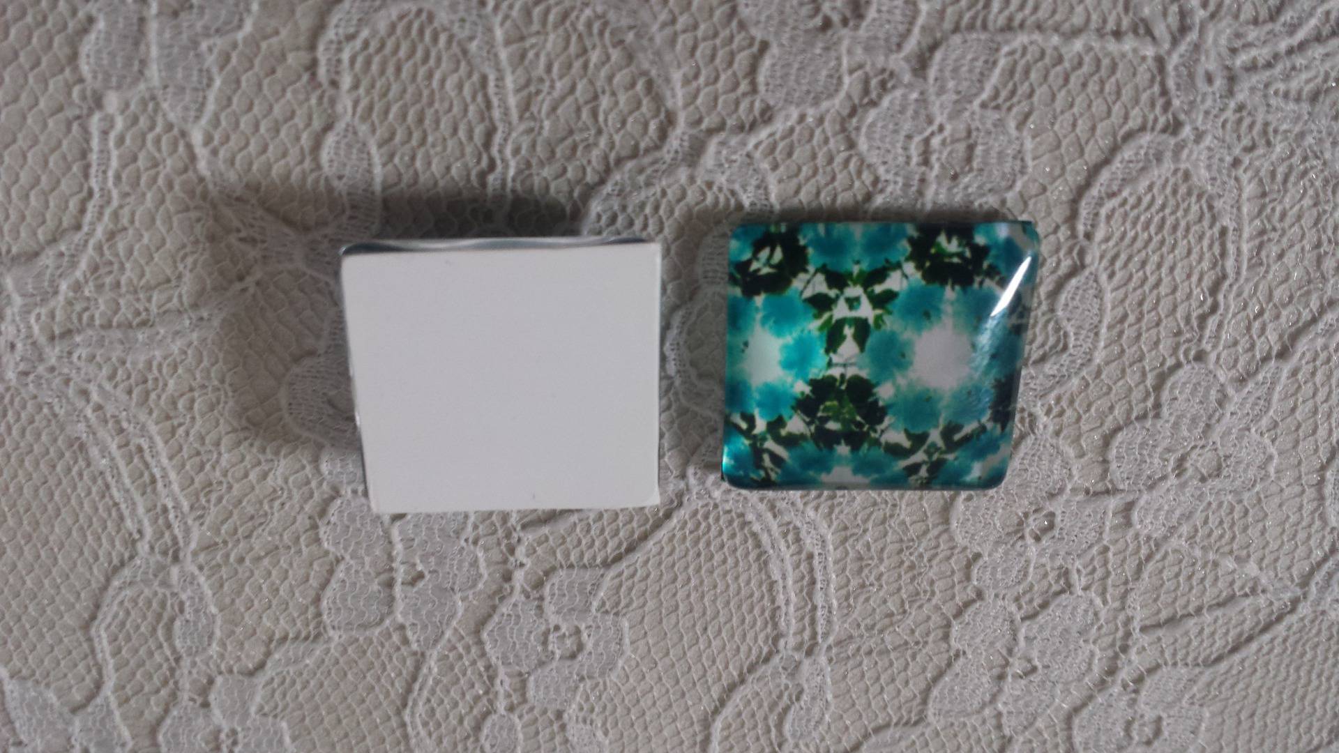 square glass cabochon 25mm 047 