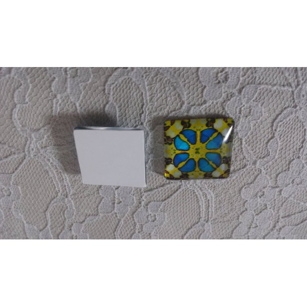 square glass cabochon 25mm 026 