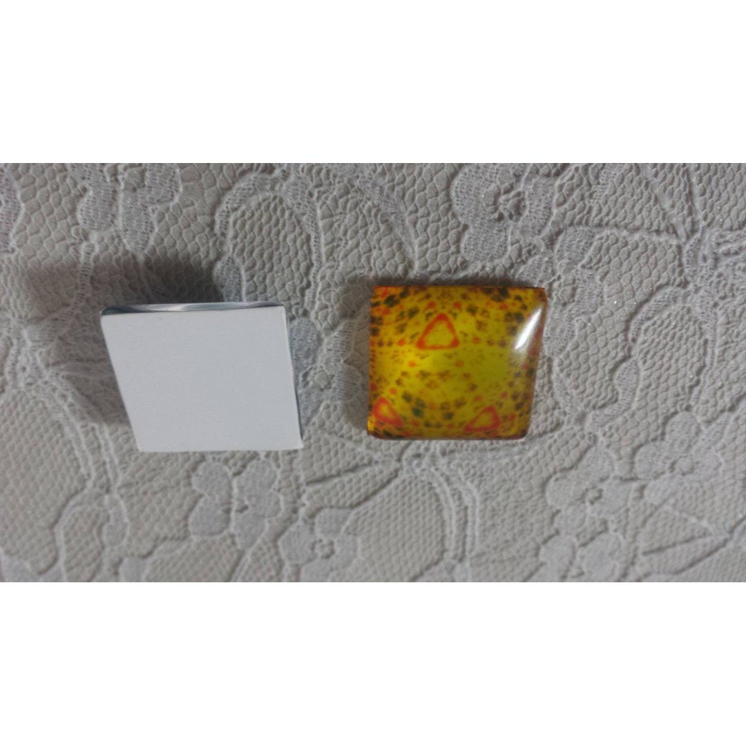 square glass cabochon 25mm 016 