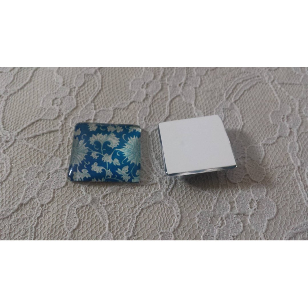 square glass cabochon 25mm 001 