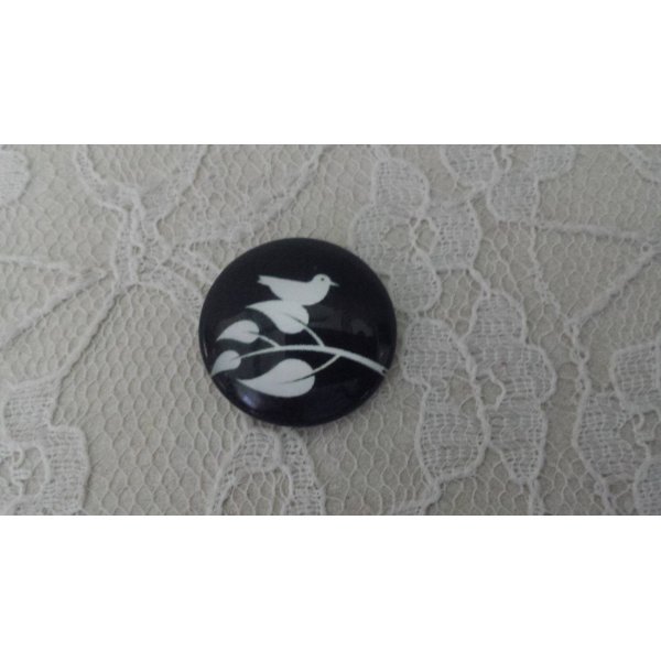 round glass cabochon 10mm birds 013 