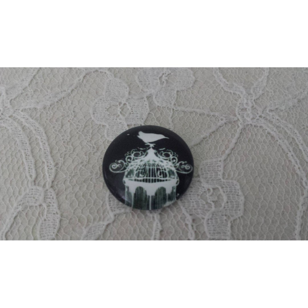 round glass cabochon 10mm birds 011 
