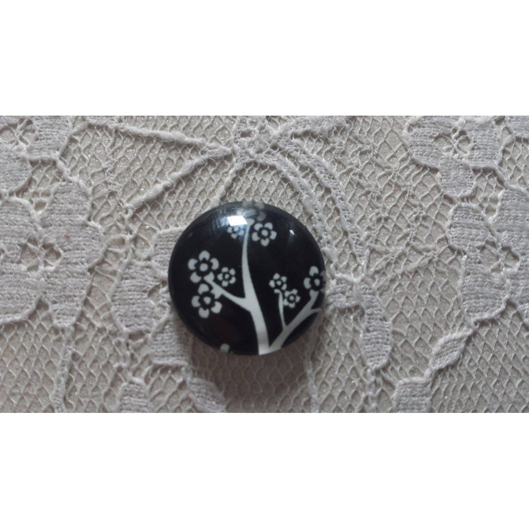 round glass cabochon 20mm birds 020 