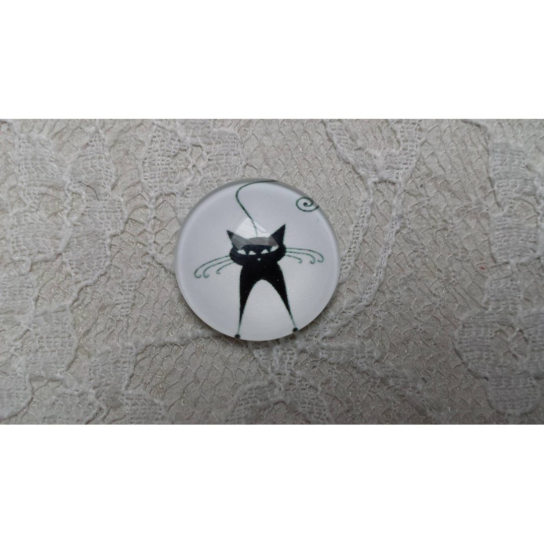 round glass cabochon 25mm cat 018 