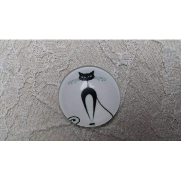 round glass cabochon 25mm cat 016 