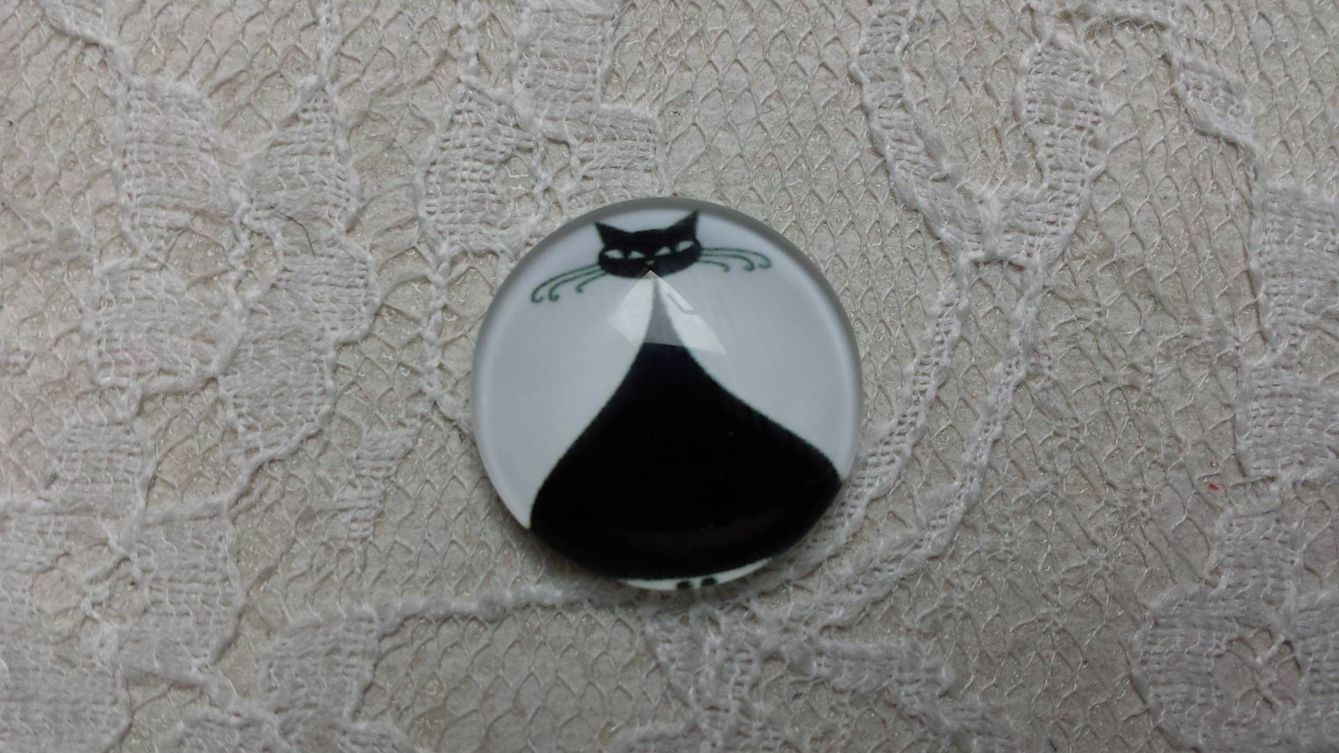 round glass cabochon 25mm cat 010 