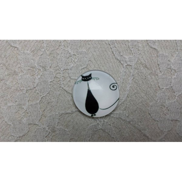 round glass cabochon 20mm cat 013 