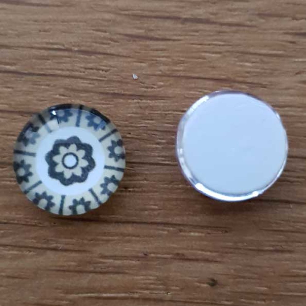 cabochon rond en verre 10mm divers 006