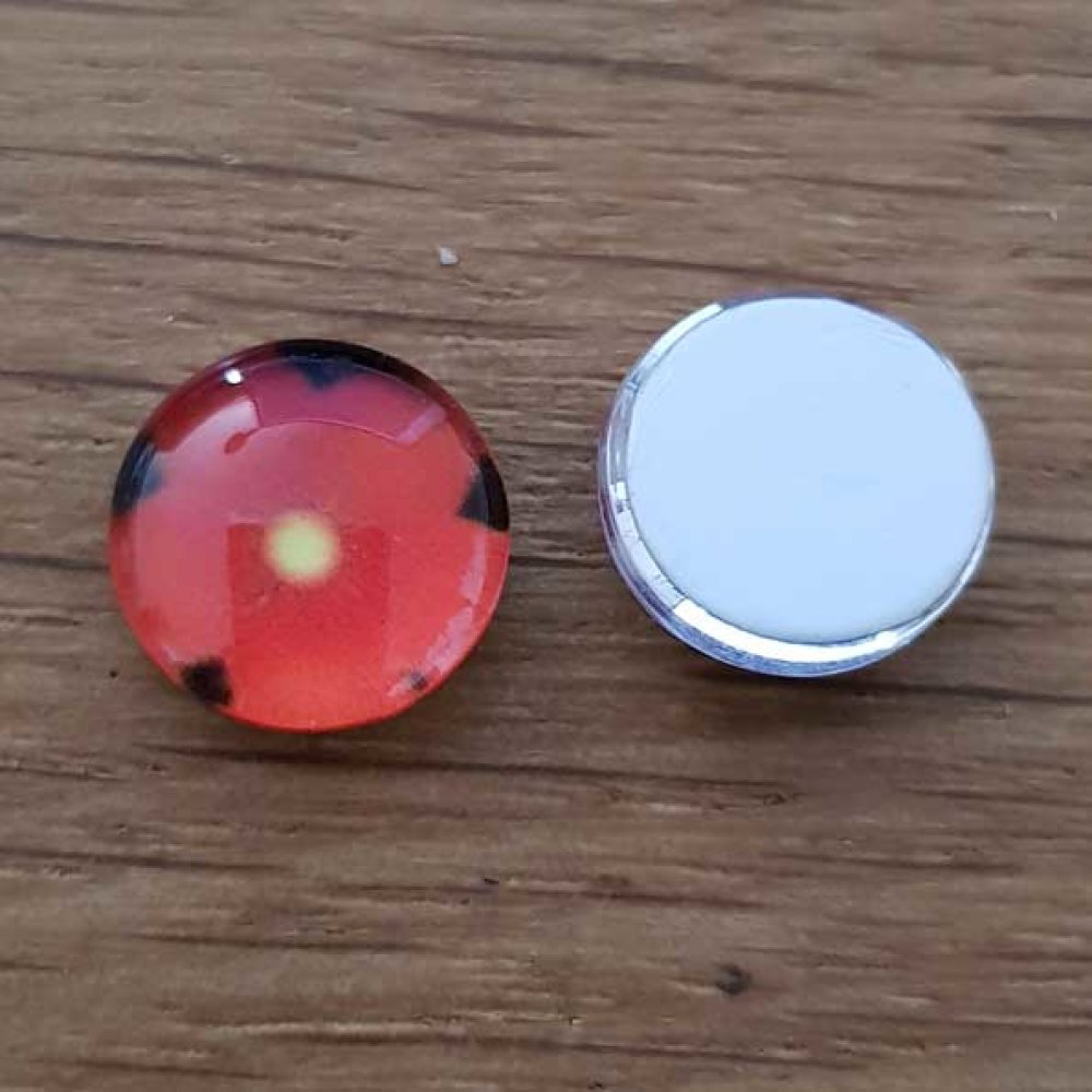 cabochon rond en verre 10mm divers 010