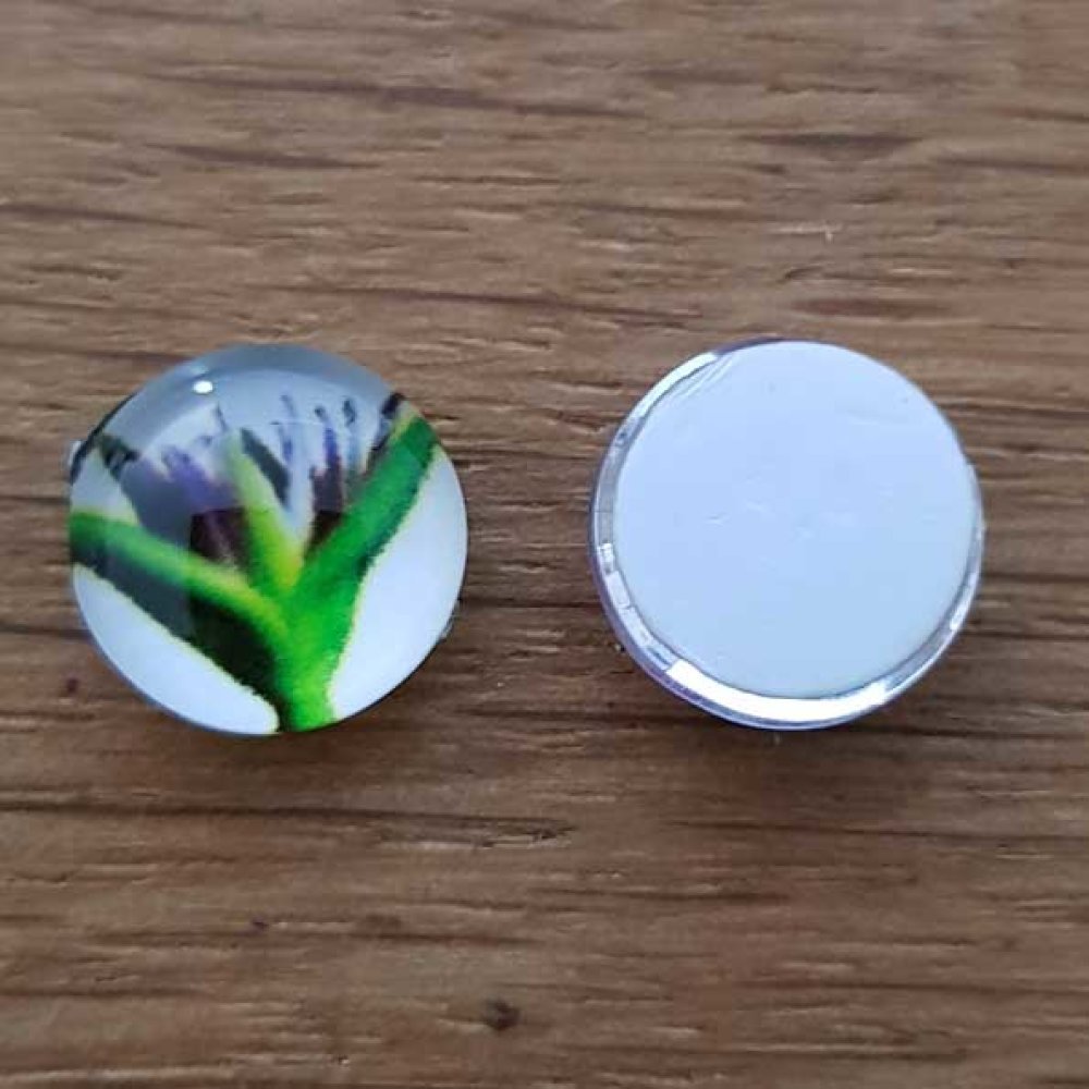 cabochon rond en verre 10mm divers 024