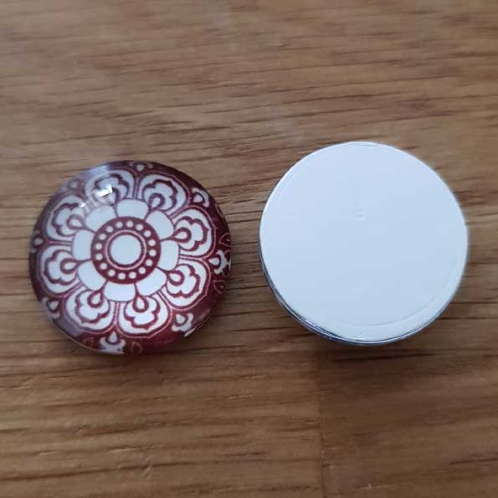 cabochon rond en verre 18mm divers 011