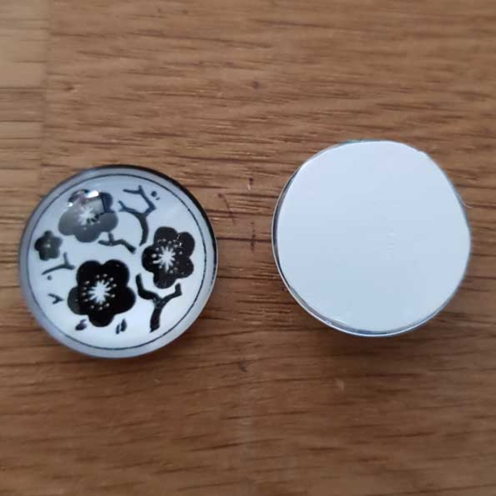 cabochon rond en verre 20mm divers 023