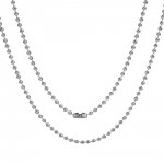 Necklace N°02 ball chain 304 stainless steel of 60 cm -2mm