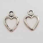 Heart charms N°09 x 4