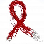 Necklace with organza ribbon N°02 and waxed cord